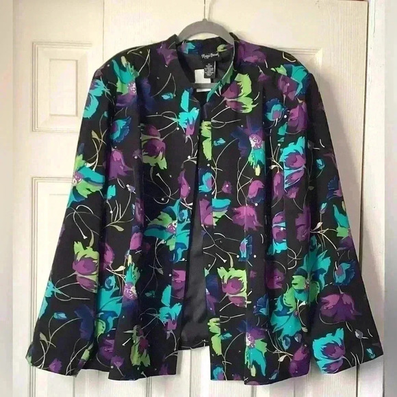 Maggie Barnes Stunning Sequin Accent Blazer Size 3X - Picture 1 of 6